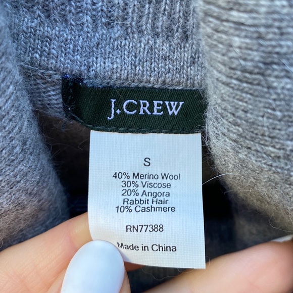 J Crew Wool Cashmere Blend Cowl Neck Sweater - Picture 3 of 3